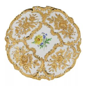 PLAT DÉCORATIF EN PORCELAINE MEISSEN. 1934 - 1945