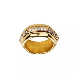 BAGUE PIAGET EN OR JAUNE 18 CARATS SERTIE DE DIAMANTS. SUISSE, FIN DU XXe SIÈCLE