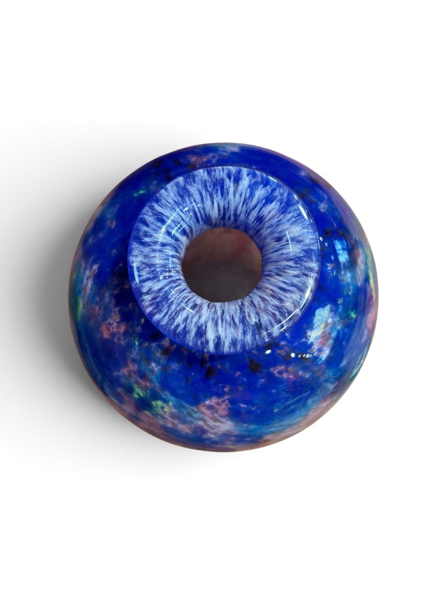 Schneider - Blown-glass Ball Vase, 20th Century-photo-3
