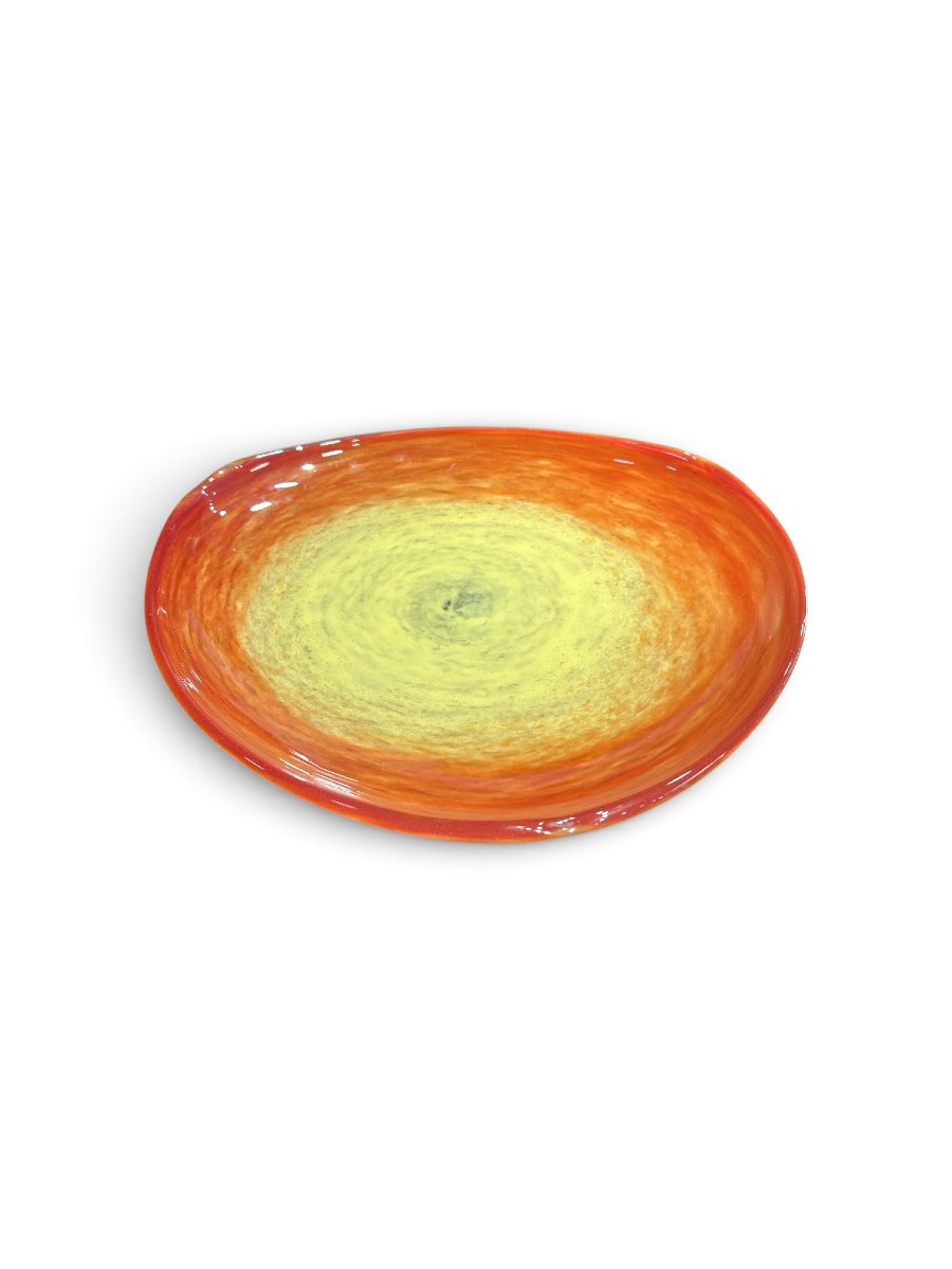 Blown-glass Serving Platter, 20th Century-photo-2