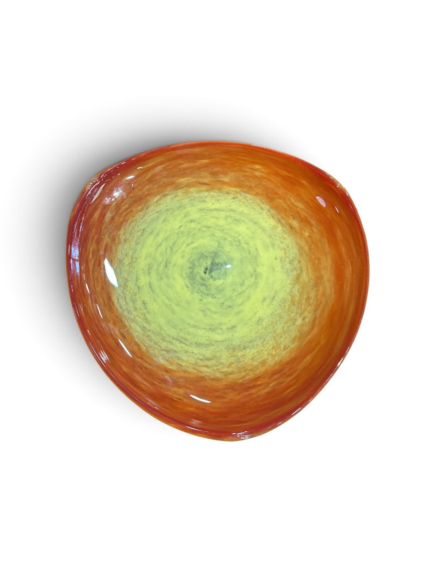 Blown-glass Serving Platter, 20th Century-photo-3