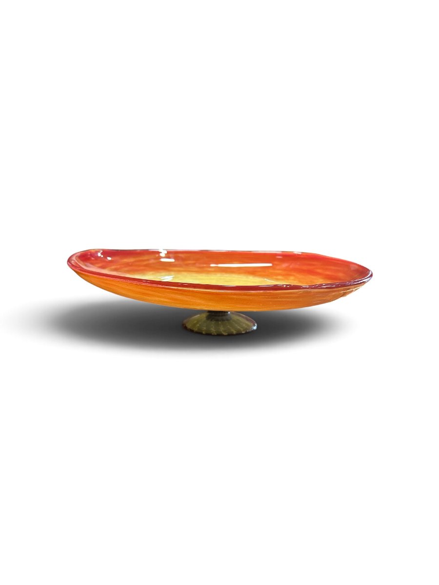 Blown-glass Serving Platter, 20th Century
