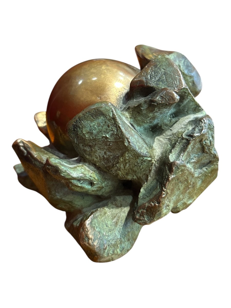 Anita Tullio - Bronze Paperweight Sculpture, 20th Century-photo-4