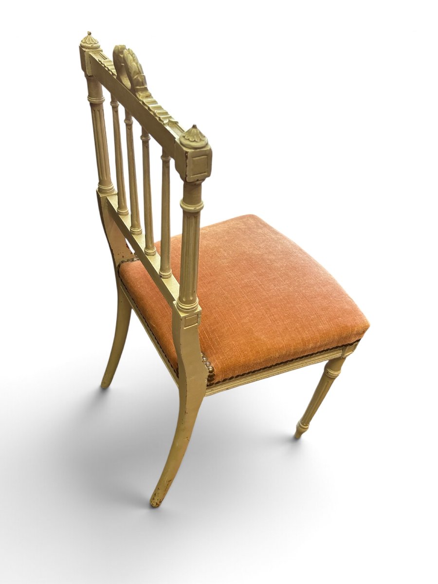 Paire de chaises de style Louis XVI, XIXe siècle-photo-1