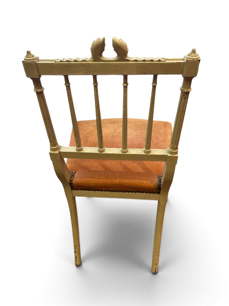 Paire de chaises de style Louis XVI, XIXe siècle-photo-2