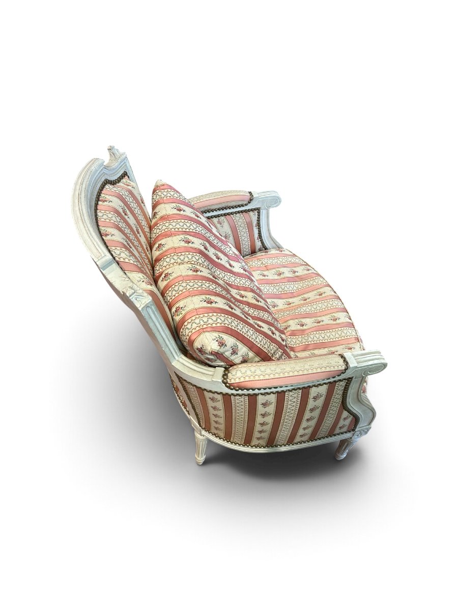 Paire de bergères de style Louis XVI, XXe siècle-photo-1