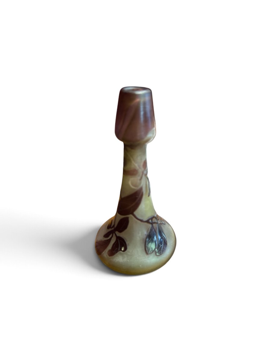 Emile GALLE - Petit vase soliflore en verre, XXe siècle-photo-2