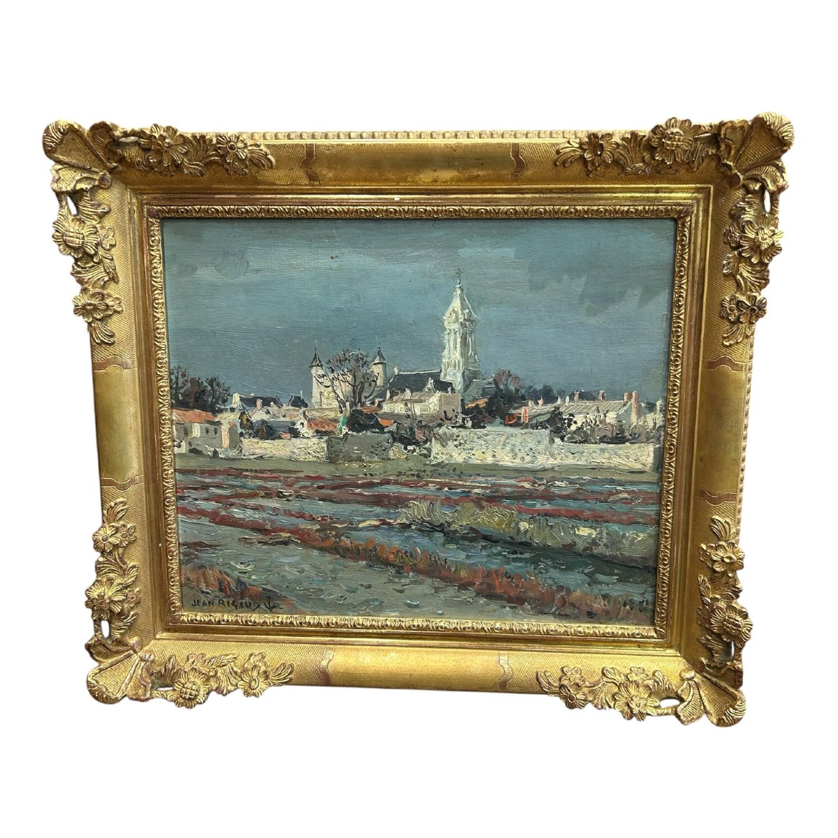 Jean RIGAUD - Huile sur toile "Noirmoutier", 1957-photo-2