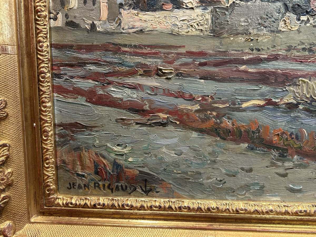 Jean RIGAUD - Huile sur toile "Noirmoutier", 1957-photo-4