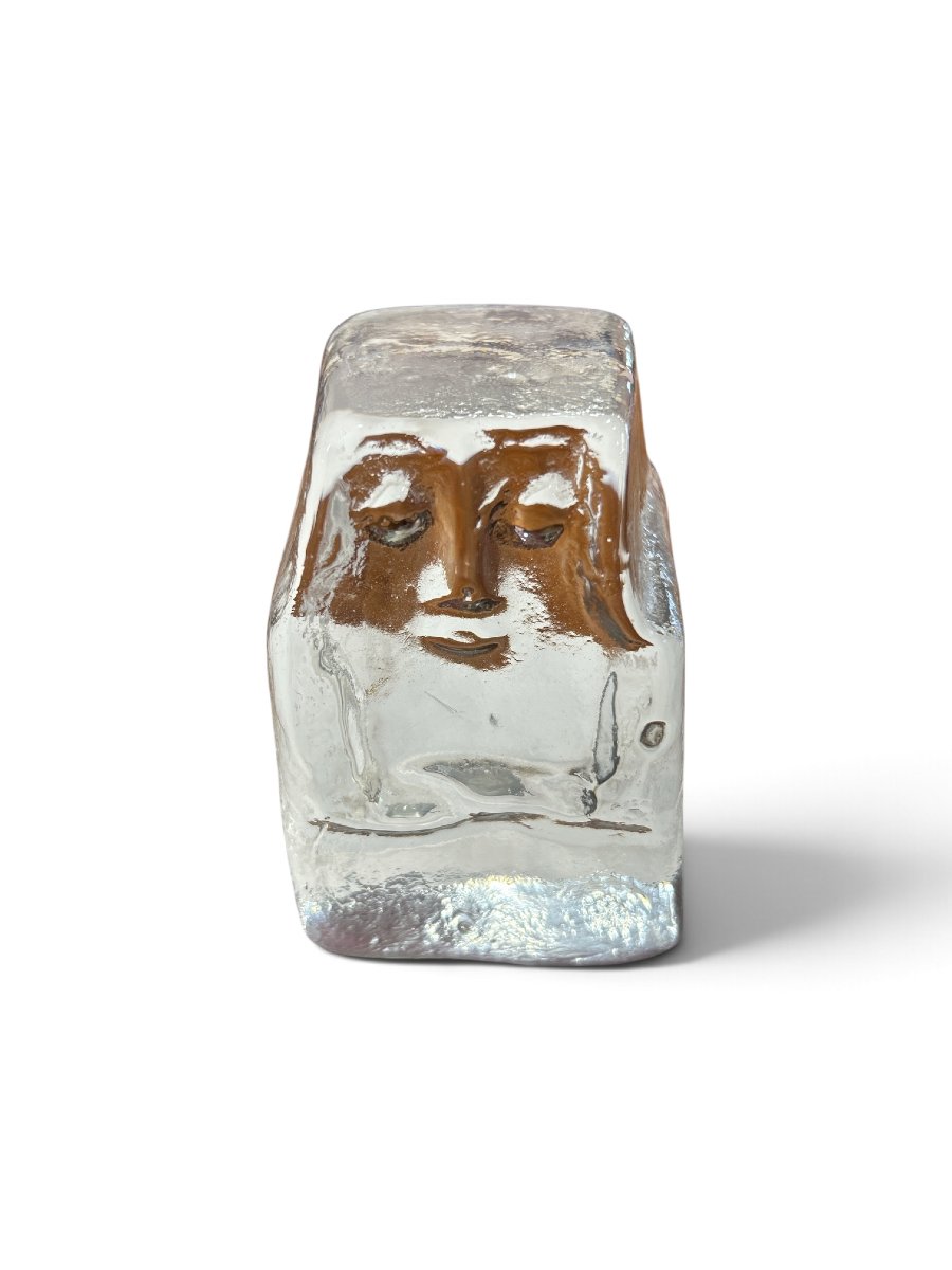 Erik HOGLUND - Presse-papier en verre homme de glace, années 1960-photo-2