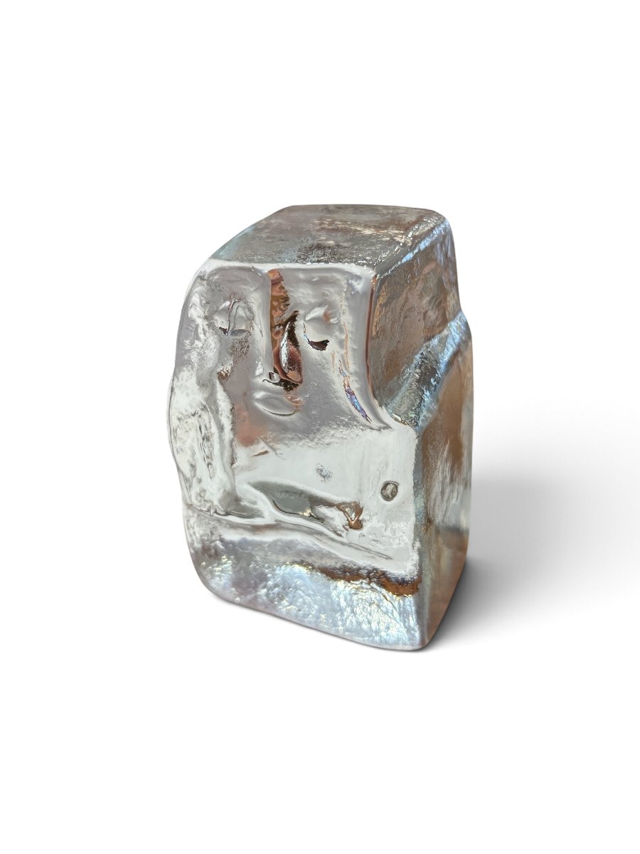 Erik HOGLUND - Presse-papier en verre homme de glace, années 1960