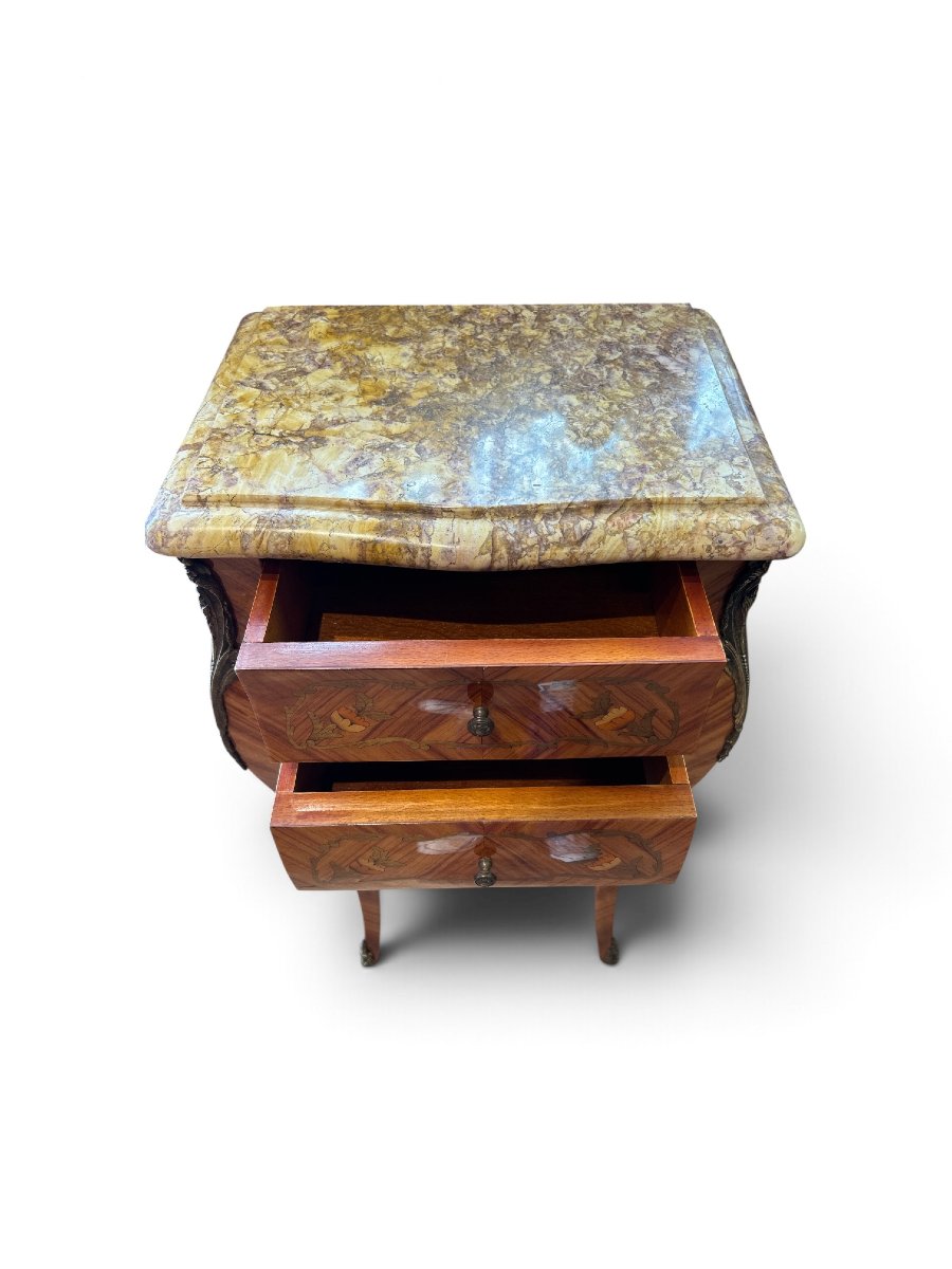 Pair Of Louis XV-style Nightstands, 20th Century-photo-1