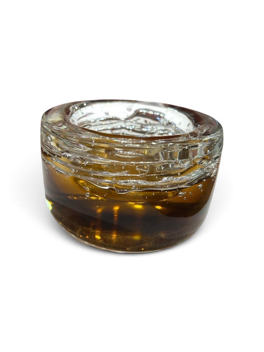 Bubble-glass Ashtray / Trinket Dish, 1970s-photo-2