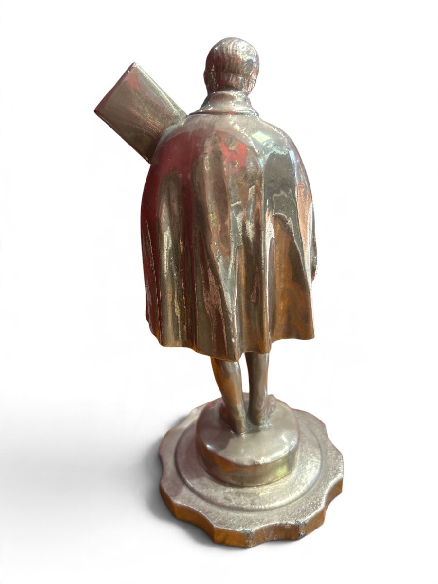 Silver-plated Bronze Statue Of Arsène Lupin-photo-4