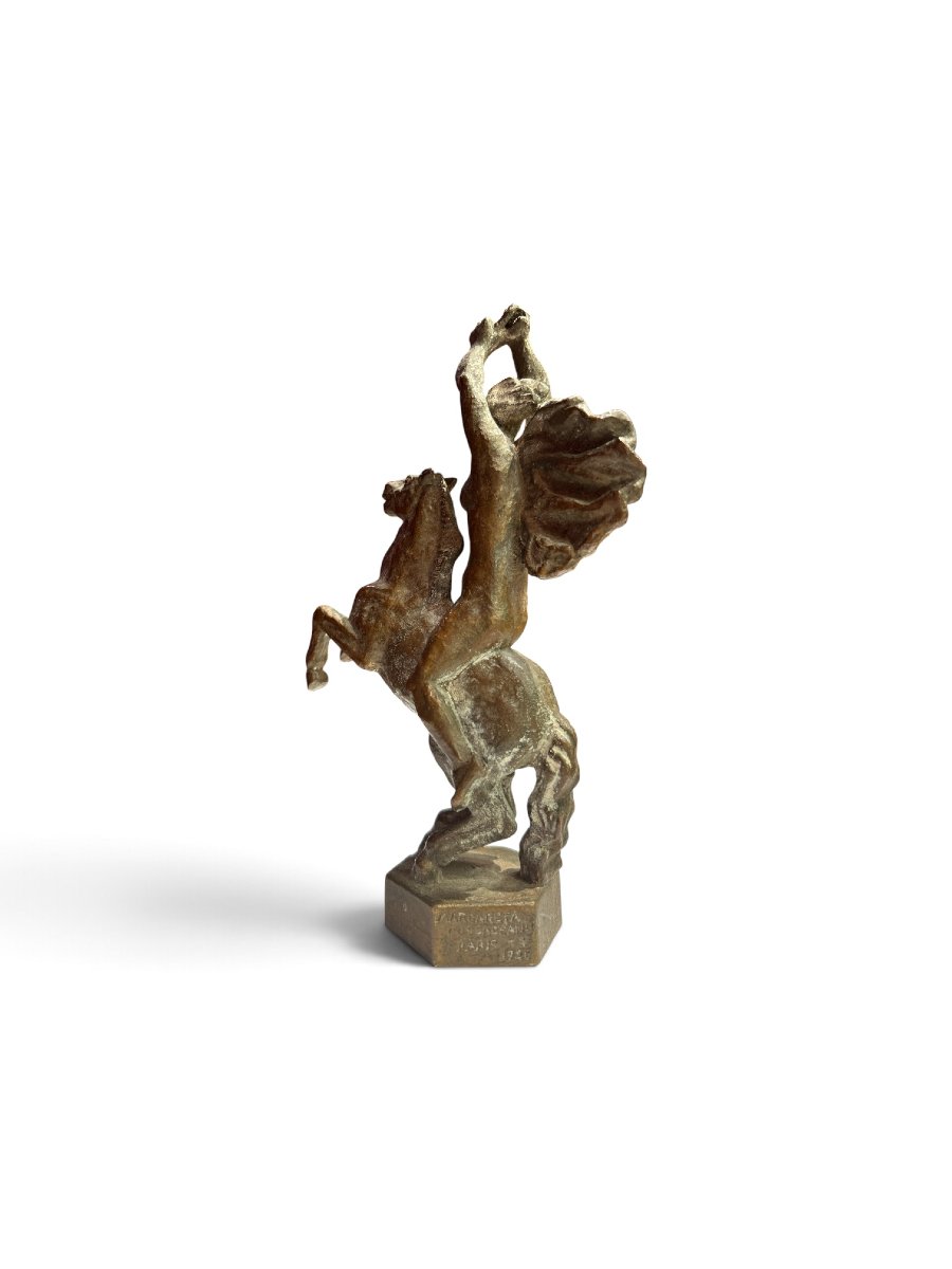 Margareta COSSACEANU - Mascotte en bronze, Walkyrie, Paris, 1920-photo-4