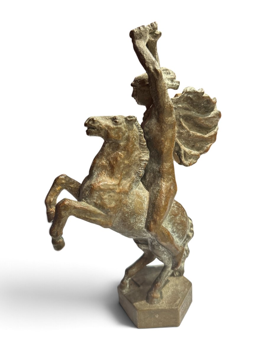 Margareta COSSACEANU - Mascotte en bronze, Walkyrie, Paris, 1920