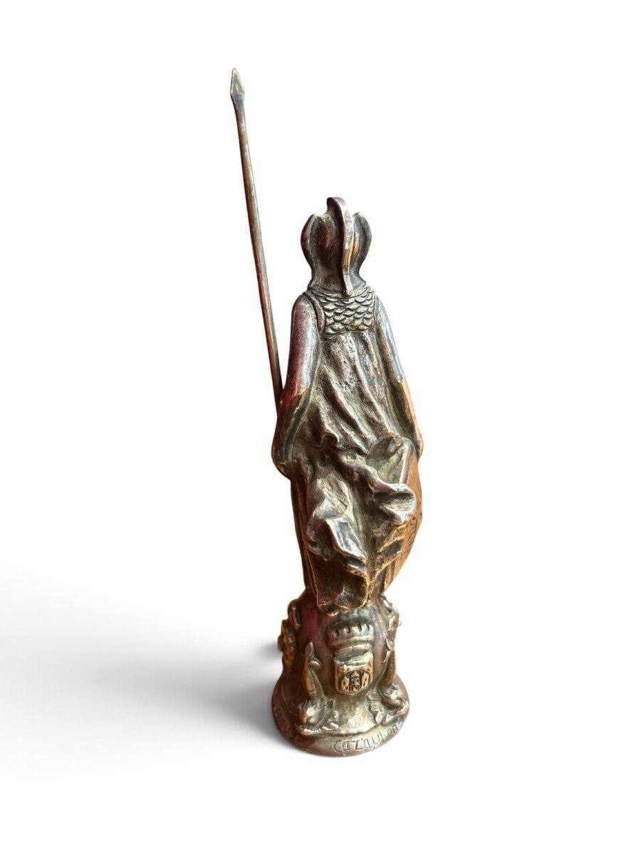 G. Leroux - Silver-plated Bronze Figurine "la Norma," 20th Century-photo-4