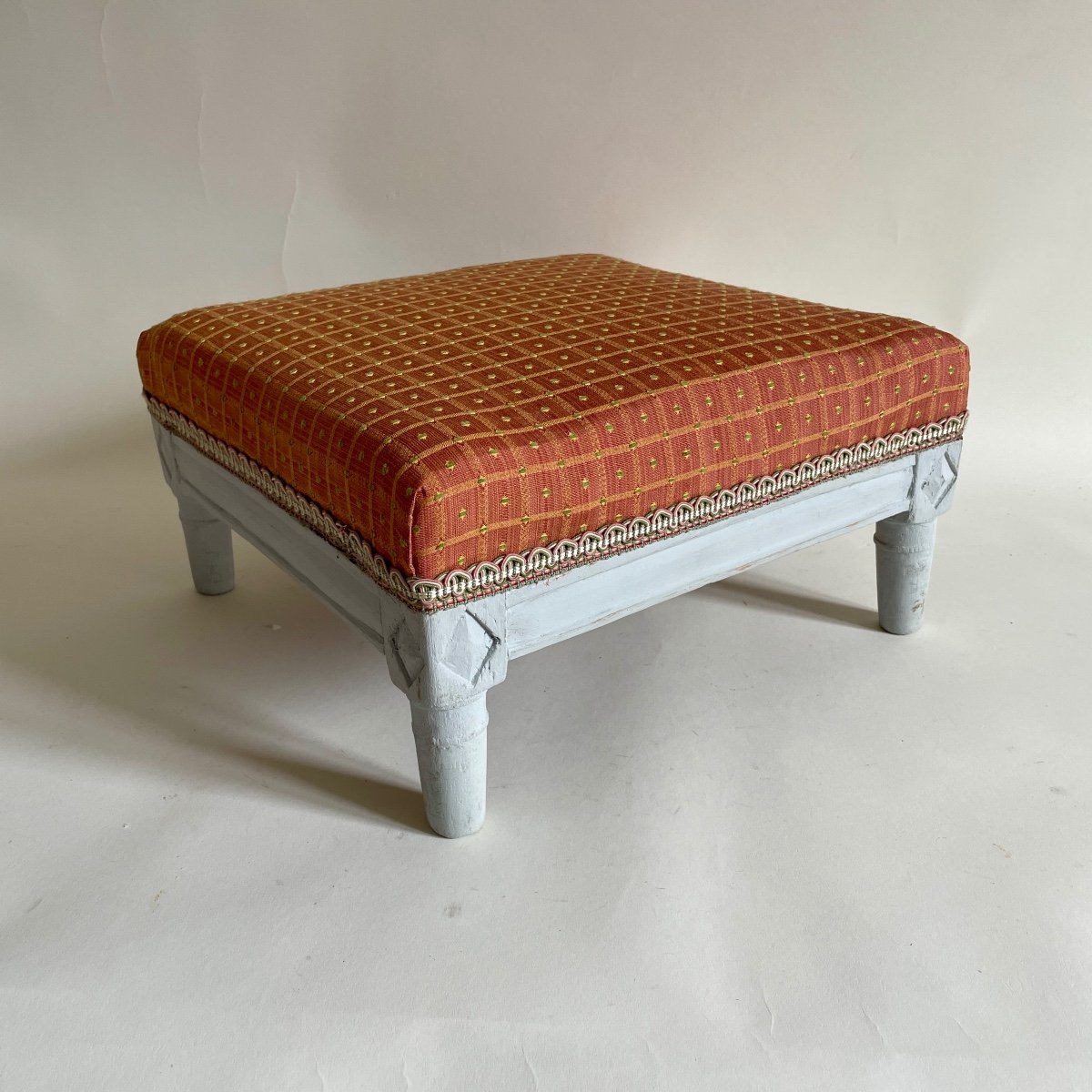 Footrest Stool In Lacquered Wood From The Directoire Period Late 18th Century - Early 19th Century