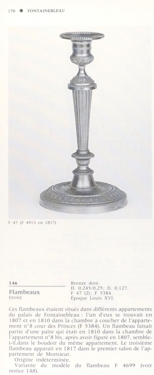 Claude Galle Paire De Bougeoirs Flambeaux époque Louis XVI Directoire Bronze Dore Fin Du XVIIIe-photo-6