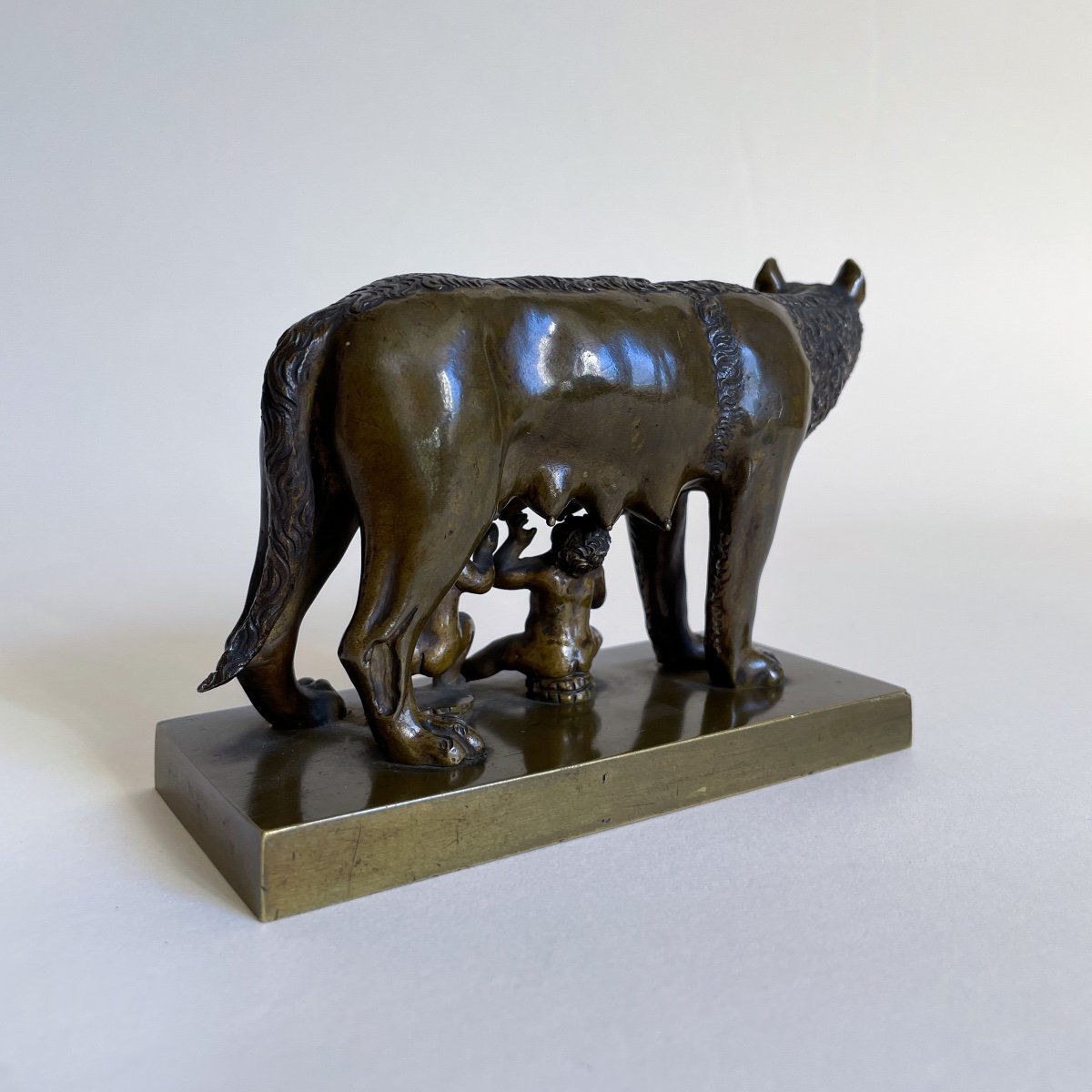 After Antonio Pollaiuolo, Capitoline Wolf, Italy Bronze Rome Souvenir Grand Tour 19th Century -photo-3