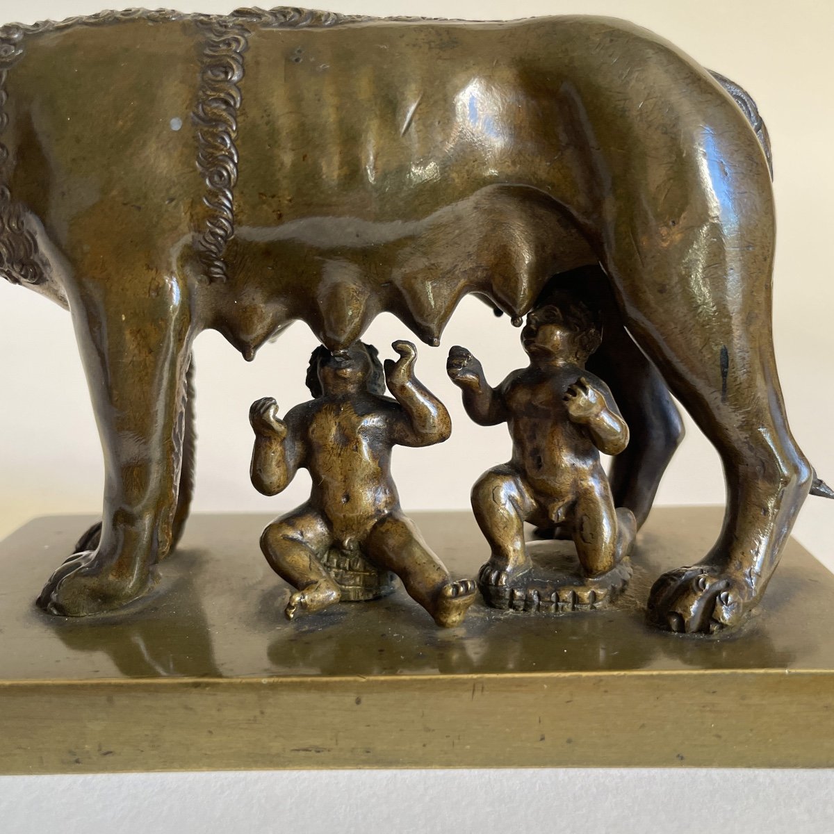 After Antonio Pollaiuolo, Capitoline Wolf, Italy Bronze Rome Souvenir Grand Tour 19th Century -photo-2