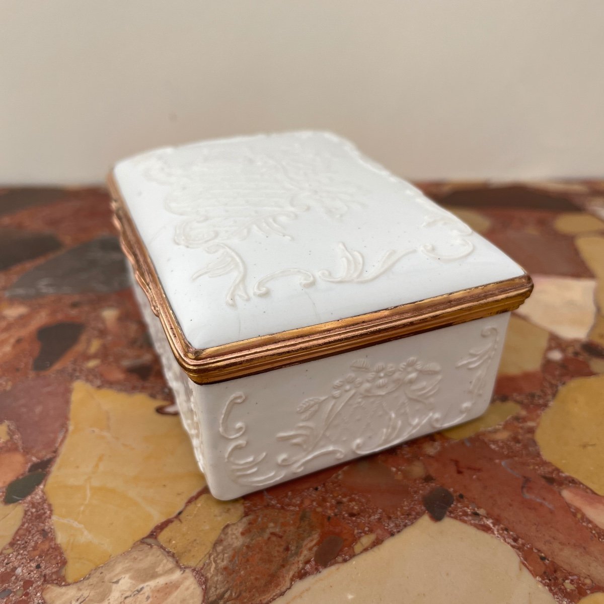 Meissen Allemagne Boîte Tabatière Porcelaine époque Louis XV XVIIIe Siècle -photo-2