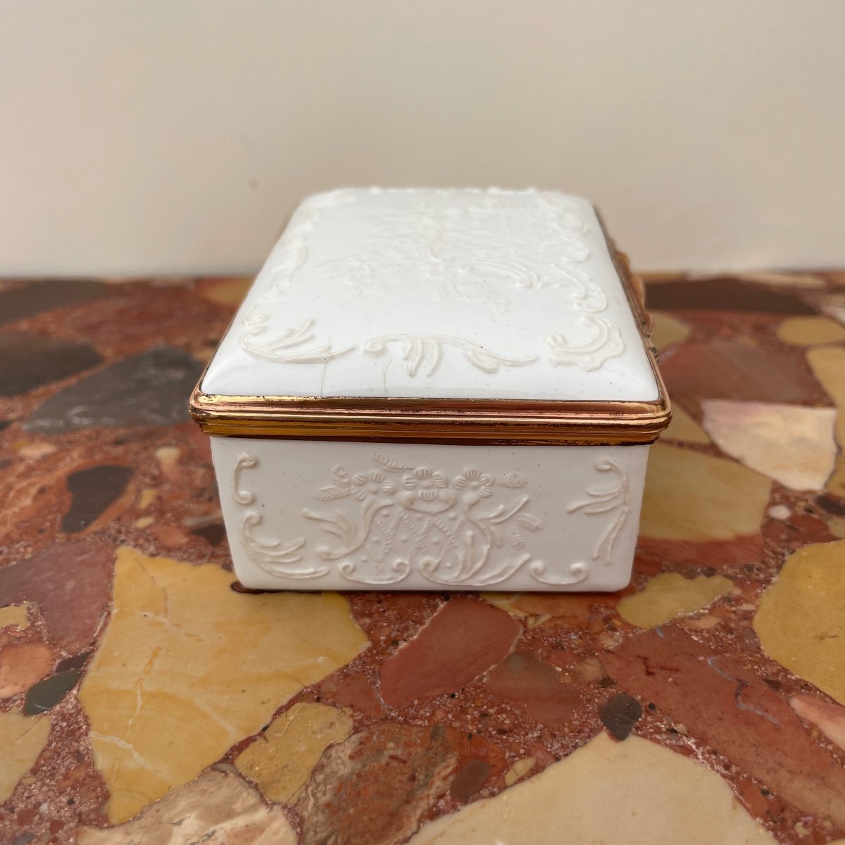 Meissen Allemagne Boîte Tabatière Porcelaine époque Louis XV XVIIIe Siècle -photo-4