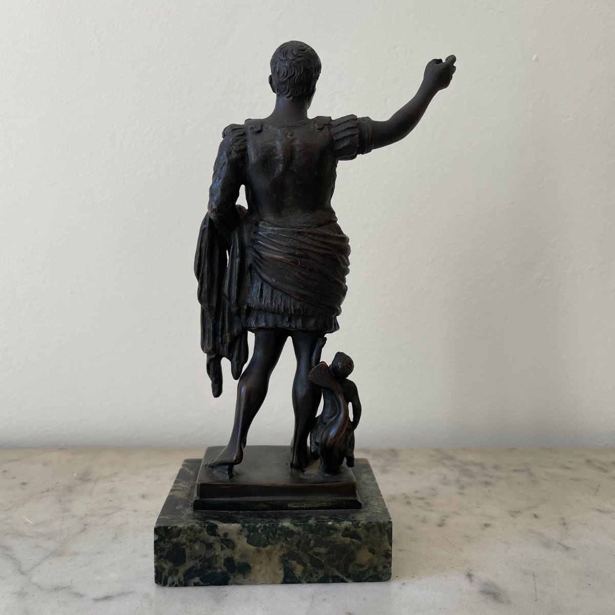 Souvenir Grand Tour Auguste Prima Porta Empereur Bronze Italie XIXe Siècle Rome -photo-2