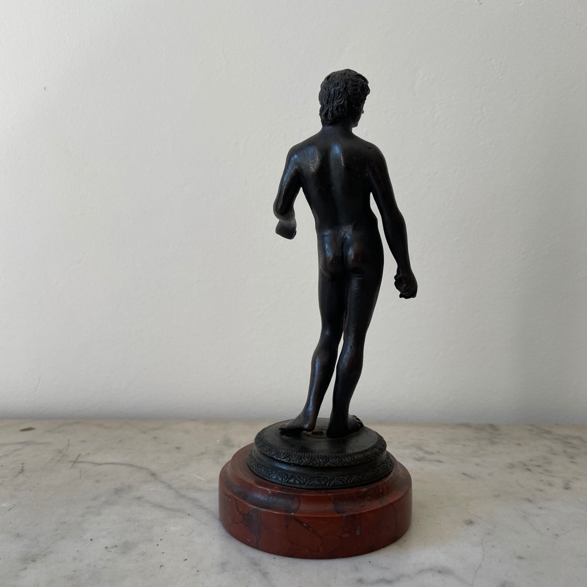 Grand Tour Antinoüs Capitole Bronze Antique Italie Souvenir XIXe Siècle Marbre-photo-4