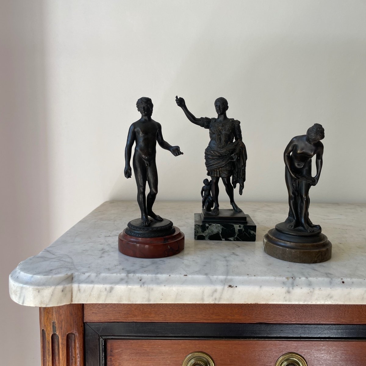 Grand Tour Antinoüs Capitole Bronze Antique Italie Souvenir XIXe Siècle Marbre-photo-4