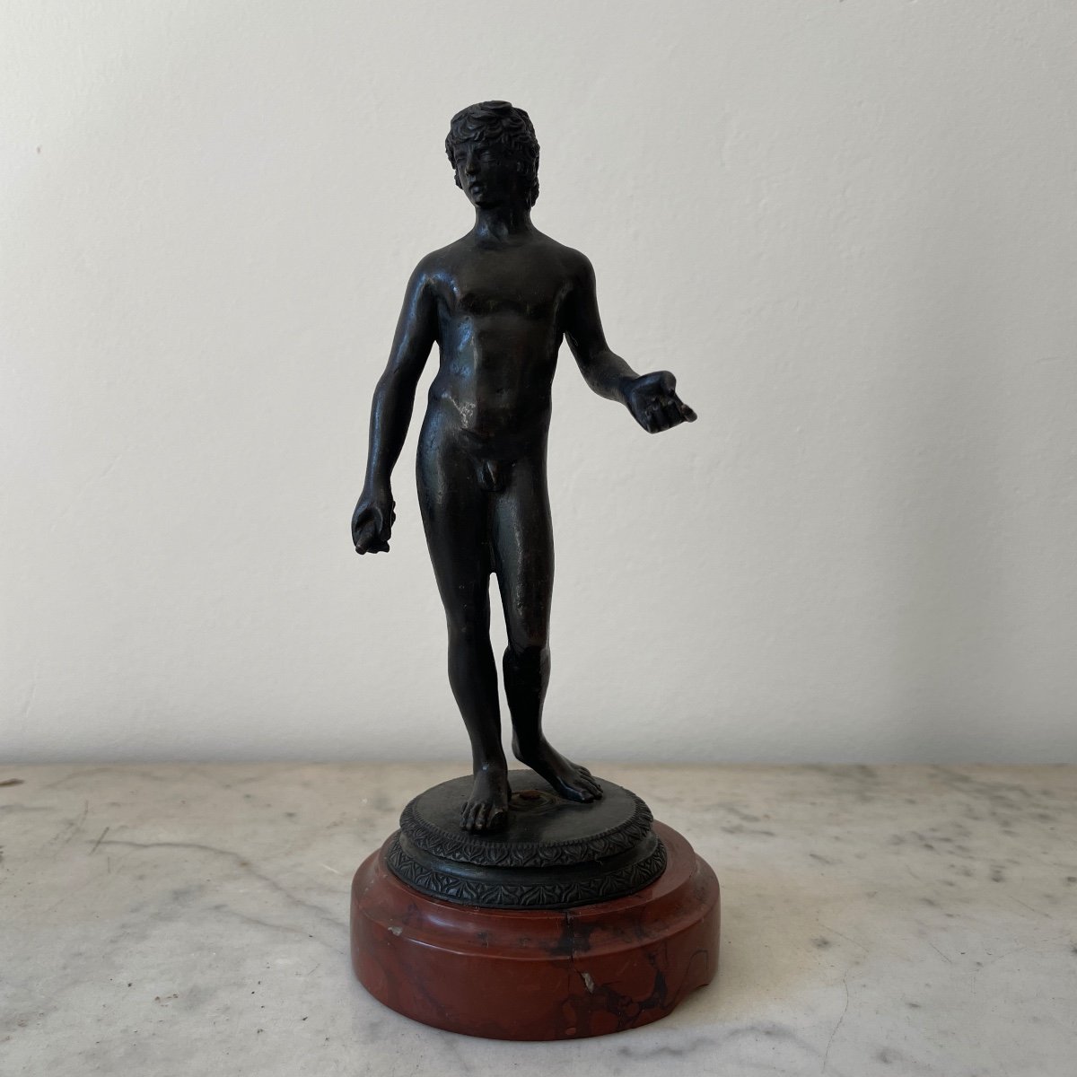 Grand Tour Antinoüs Capitole Bronze Antique Italie Souvenir XIXe Siècle Marbre