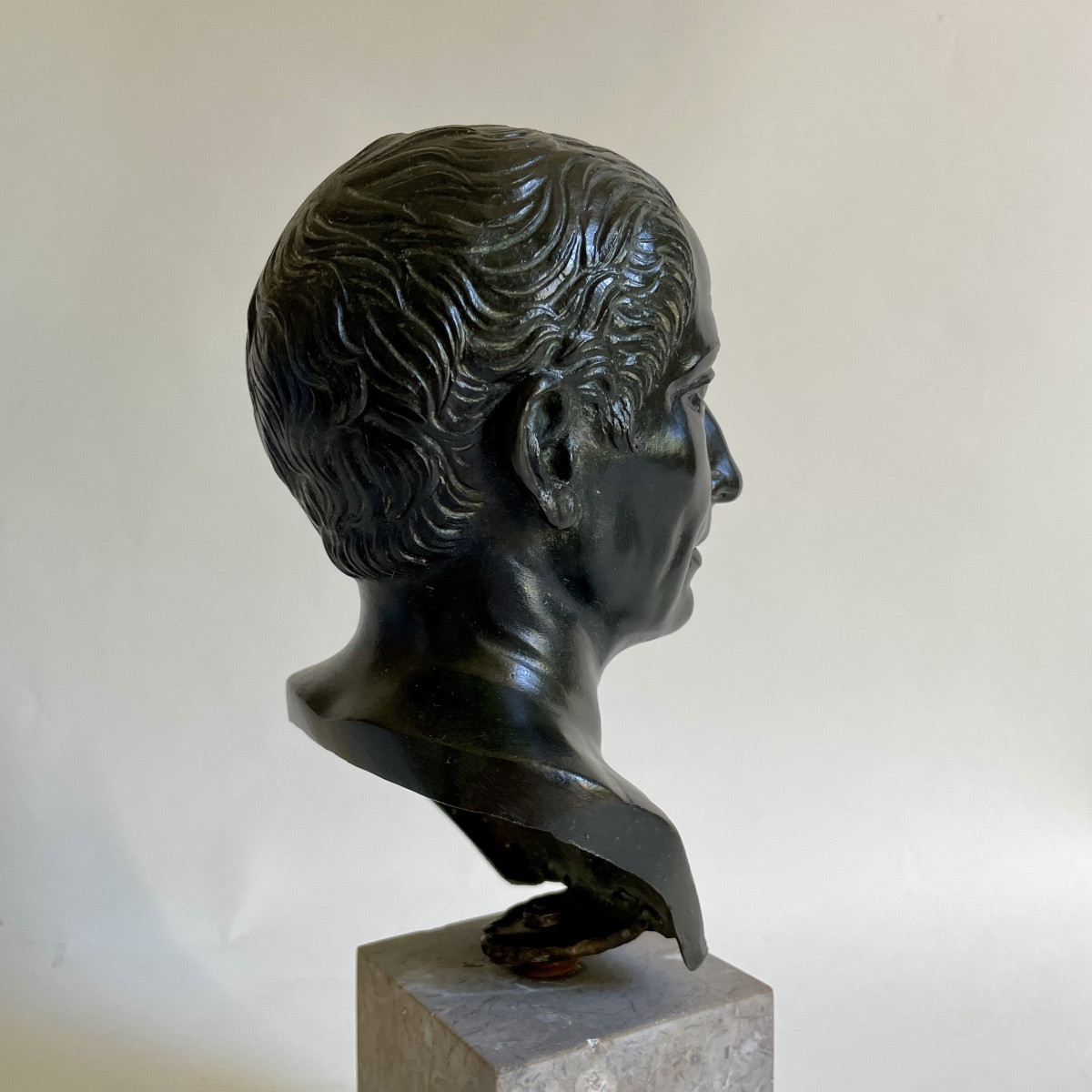Julius Caesar Bronze Bust Emperor Italy Grand Tour Antiquity 19th Century Attributed To Chiurazzi-photo-4