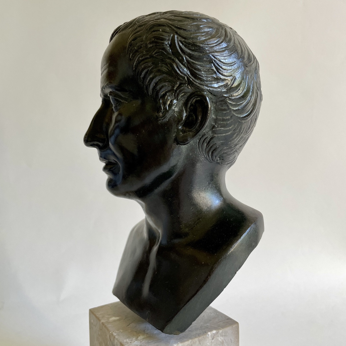 Julius Caesar Bronze Bust Emperor Italy Grand Tour Antiquity 19th Century Attributed To Chiurazzi-photo-5