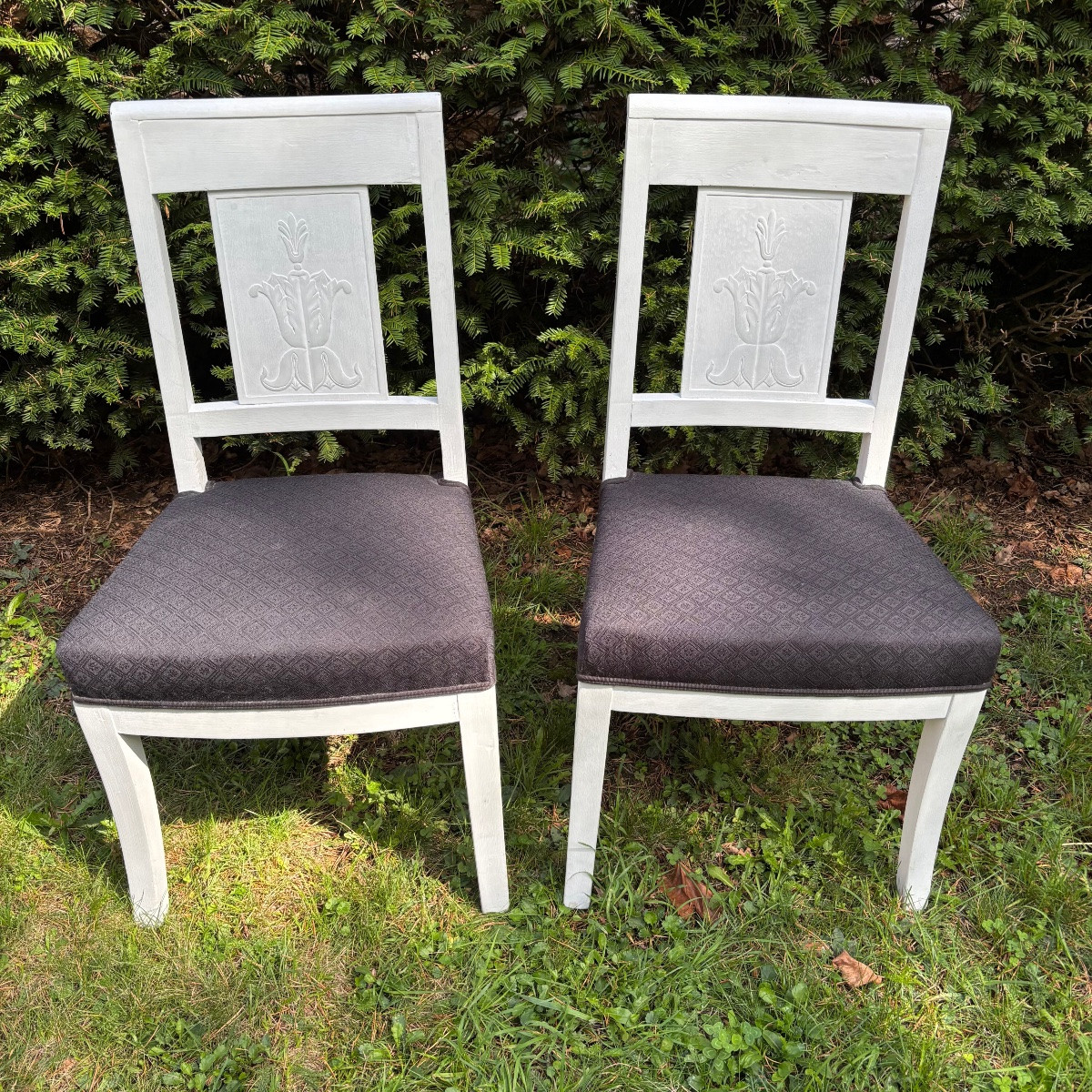 Paire de chaises d’époque Empire début du XIXe siècle -photo-2