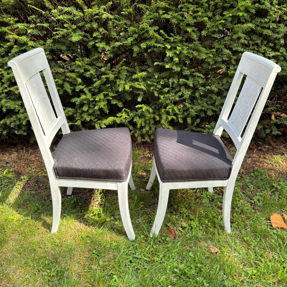 Paire de chaises d’époque Empire début du XIXe siècle -photo-3