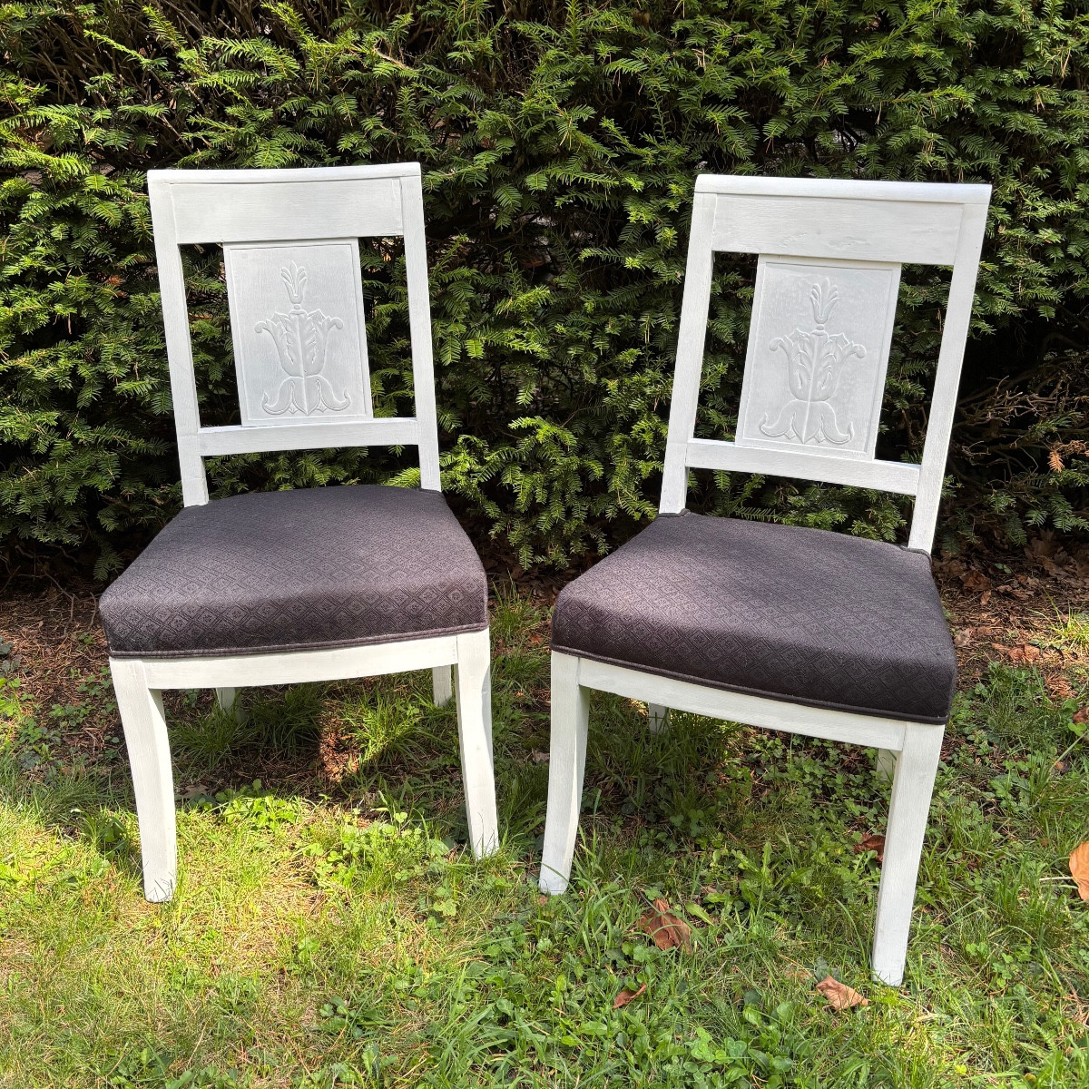 Paire de chaises d’époque Empire début du XIXe siècle 