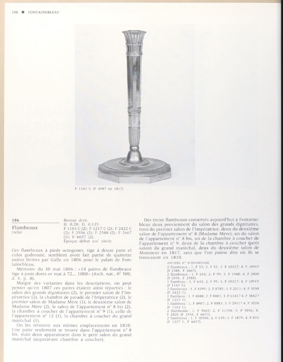 Claude Galle Candlesticks Flambeaux Fontainebleau Model Gilt Bronze XIX Empire-photo-8
