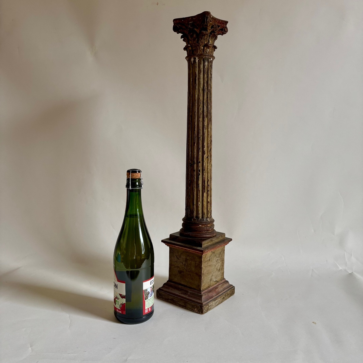 Colonne Corinthienne Bois Sculpte Époque Louis XVI empire Fin XVIIIe Début Xixe-photo-2