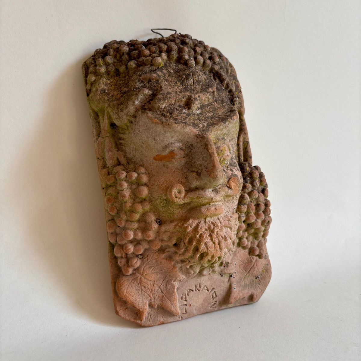 Masque Bacchus Terre Cuite Grèce Mythologie Grand Tour Antique-photo-3