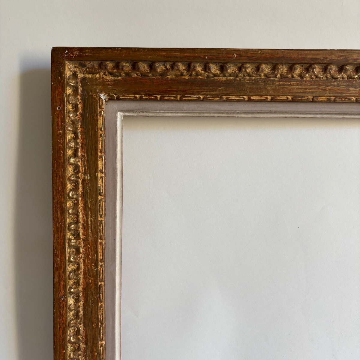 Cadre Style Louis XVI Bois Doré Patine  Début Du xXe Siècle Format 8P  46 X 33 -photo-1