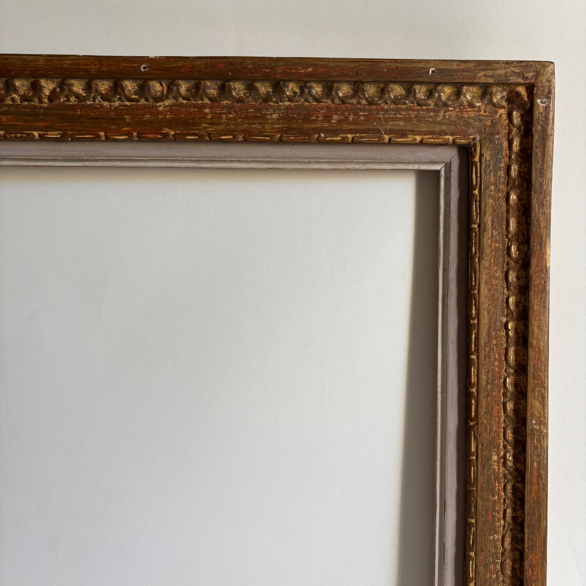 Cadre Style Louis XVI Bois Doré Patine  Début Du xXe Siècle Format 8P  46 X 33 -photo-4