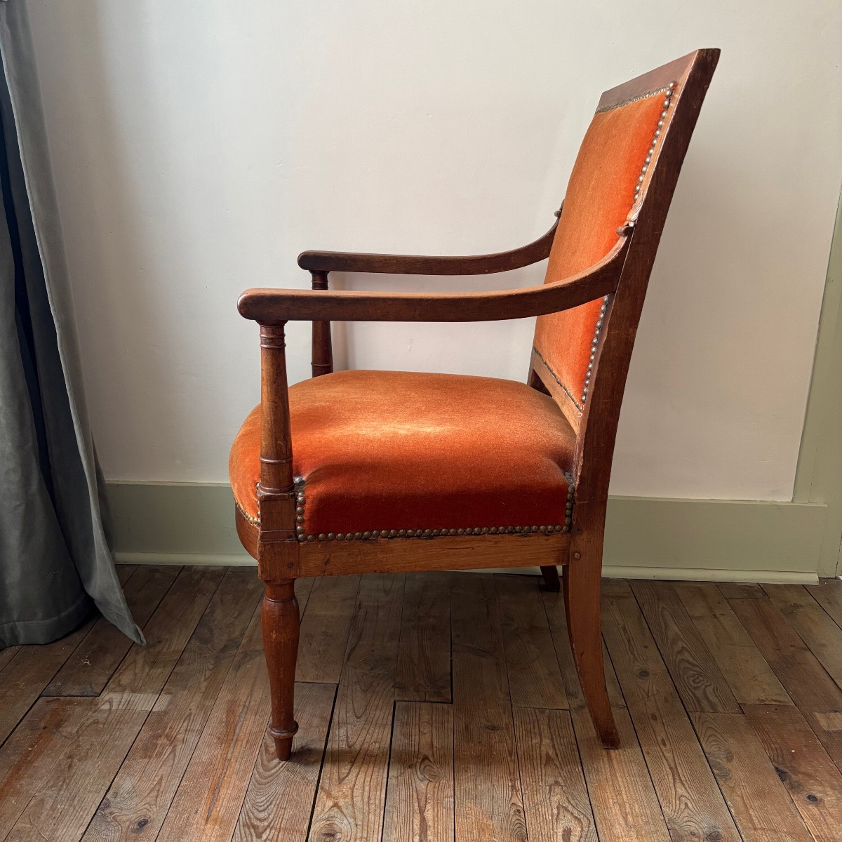 Jacob Freres Armchair Empire Period Mahogany Imperial Stamp Early 19th Century-photo-3