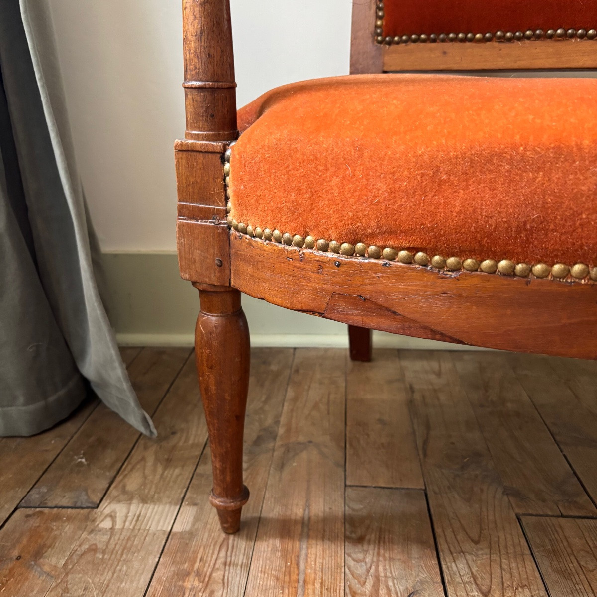 Jacob Freres Armchair Empire Period Mahogany Imperial Stamp Early 19th Century-photo-4