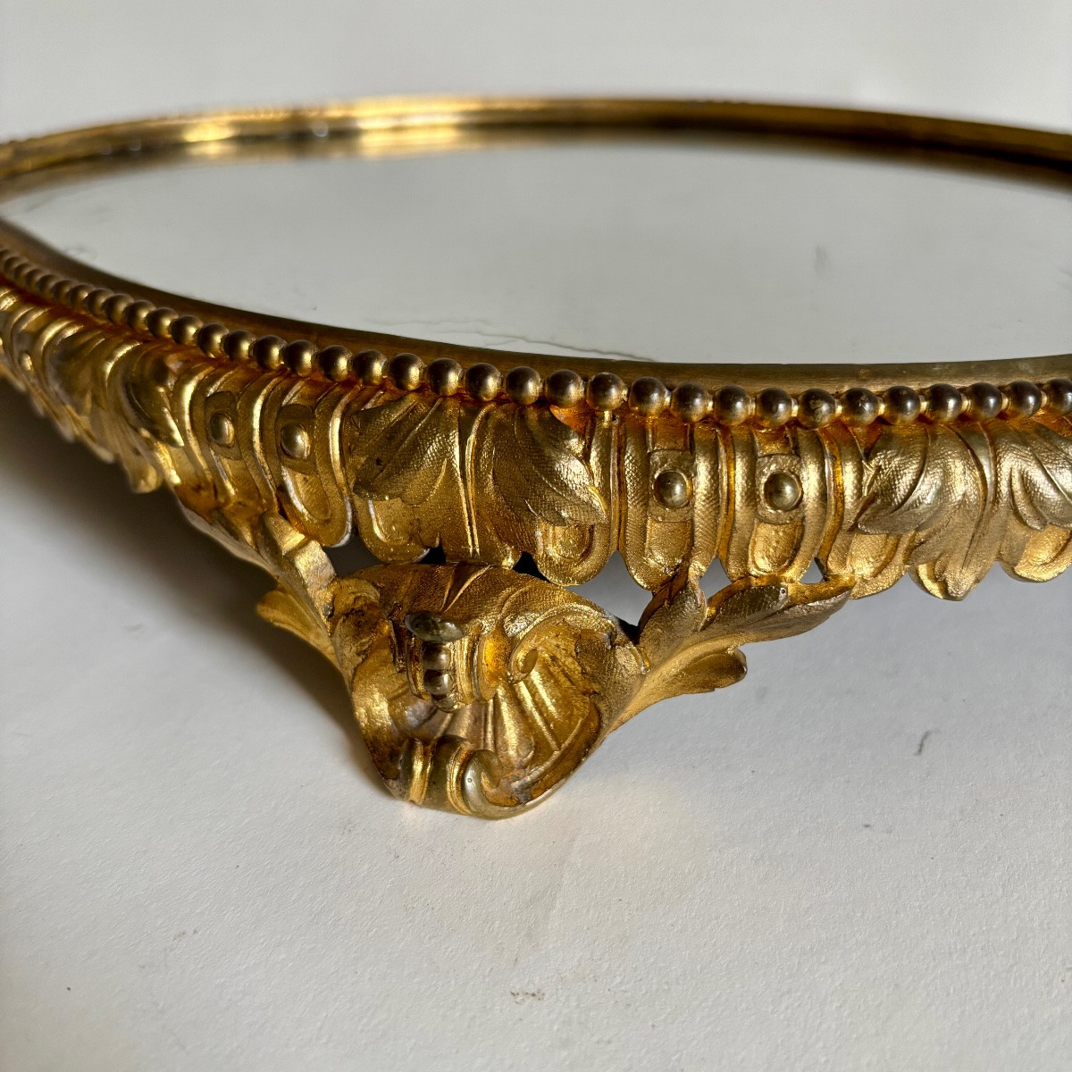 Escalier De Cristal Lahoche Centre Surtout Table Bronze Doré Époque XIXe Siècle -photo-1