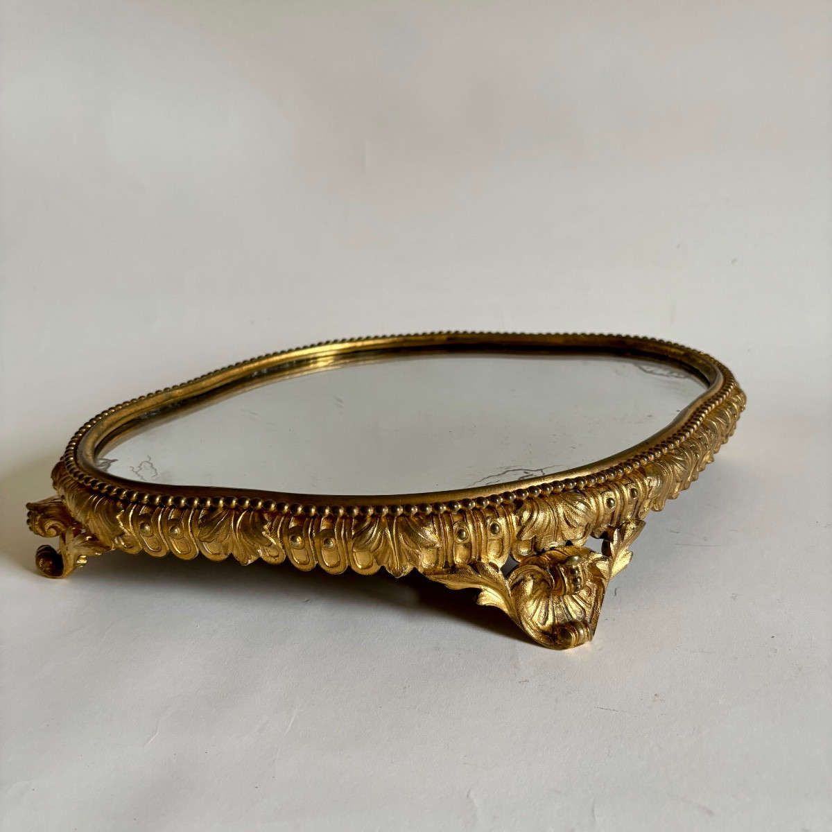 Escalier De Cristal Lahoche Centre Surtout Table Bronze Doré Époque XIXe Siècle -photo-2