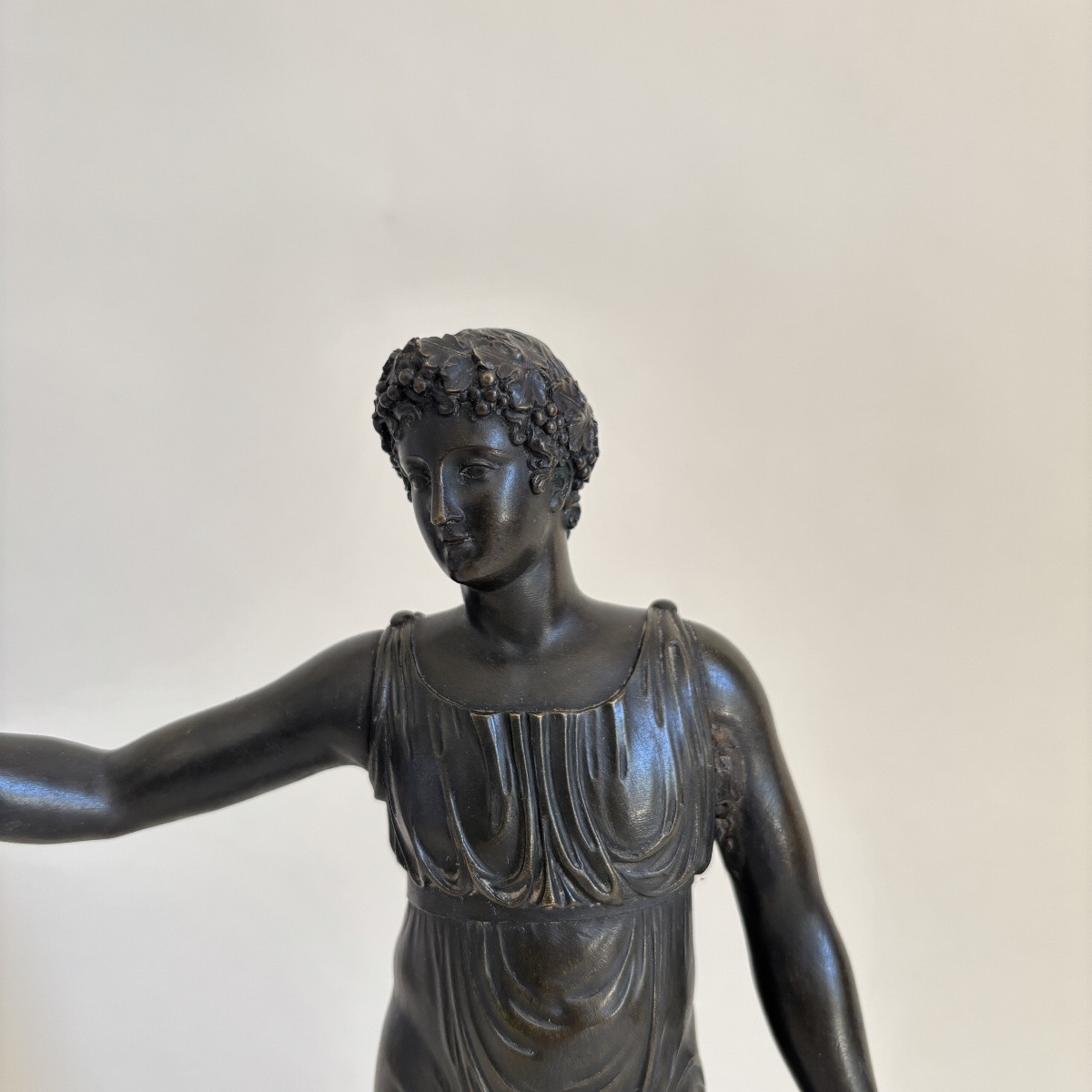 French School Charles X Period Warrior Bronze Yellow Marble Sienna 19th Century Large Lap-photo-3