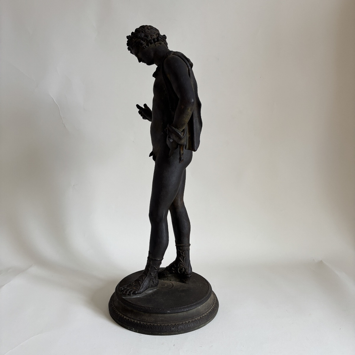 AMODIO NARCISSE BACCHUS Grand Bronze Antique Pompéi Italie Naples XIXe Siècle  Tour -photo-4