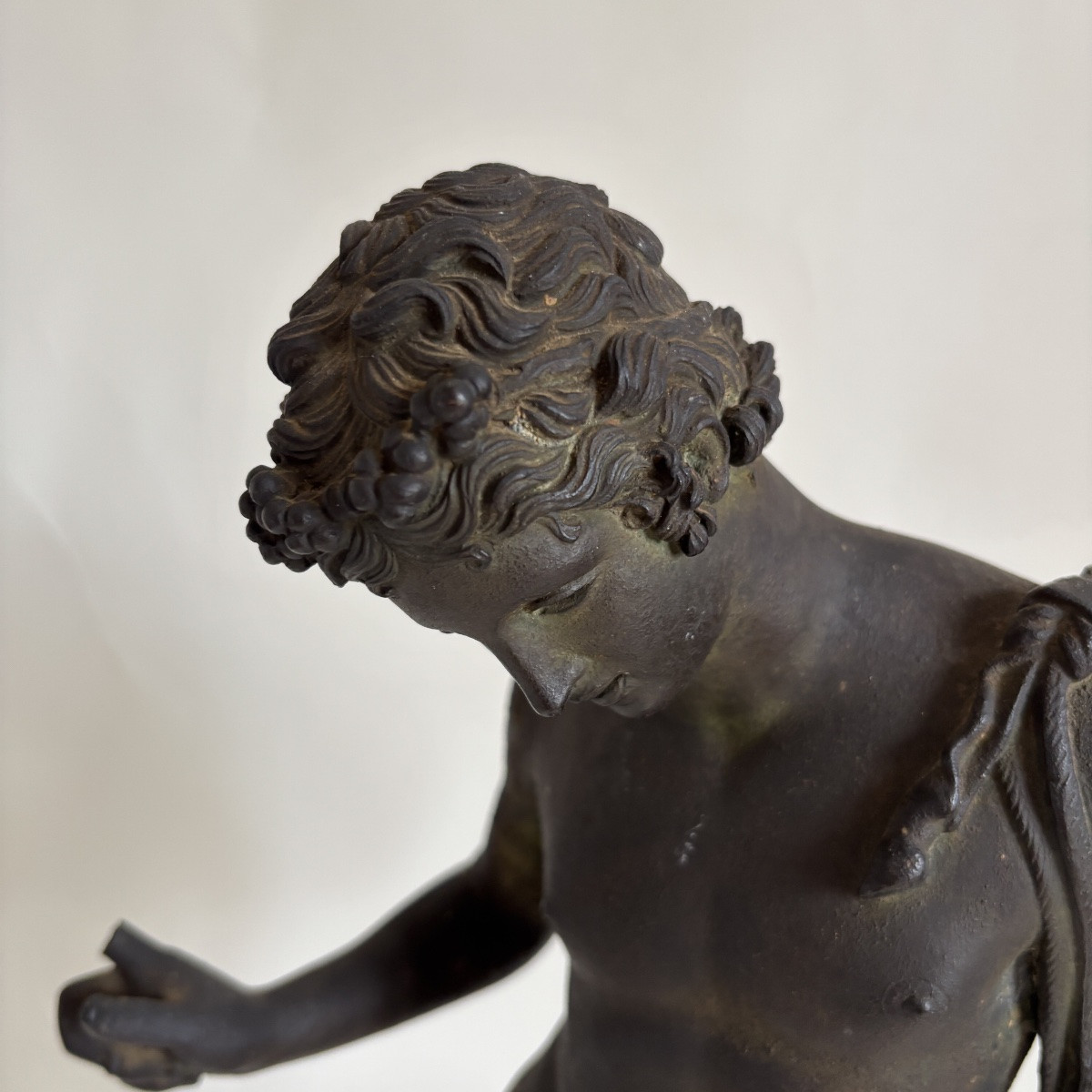 AMODIO NARCISSE BACCHUS Grand Bronze Antique Pompéi Italie Naples XIXe Siècle  Tour -photo-5