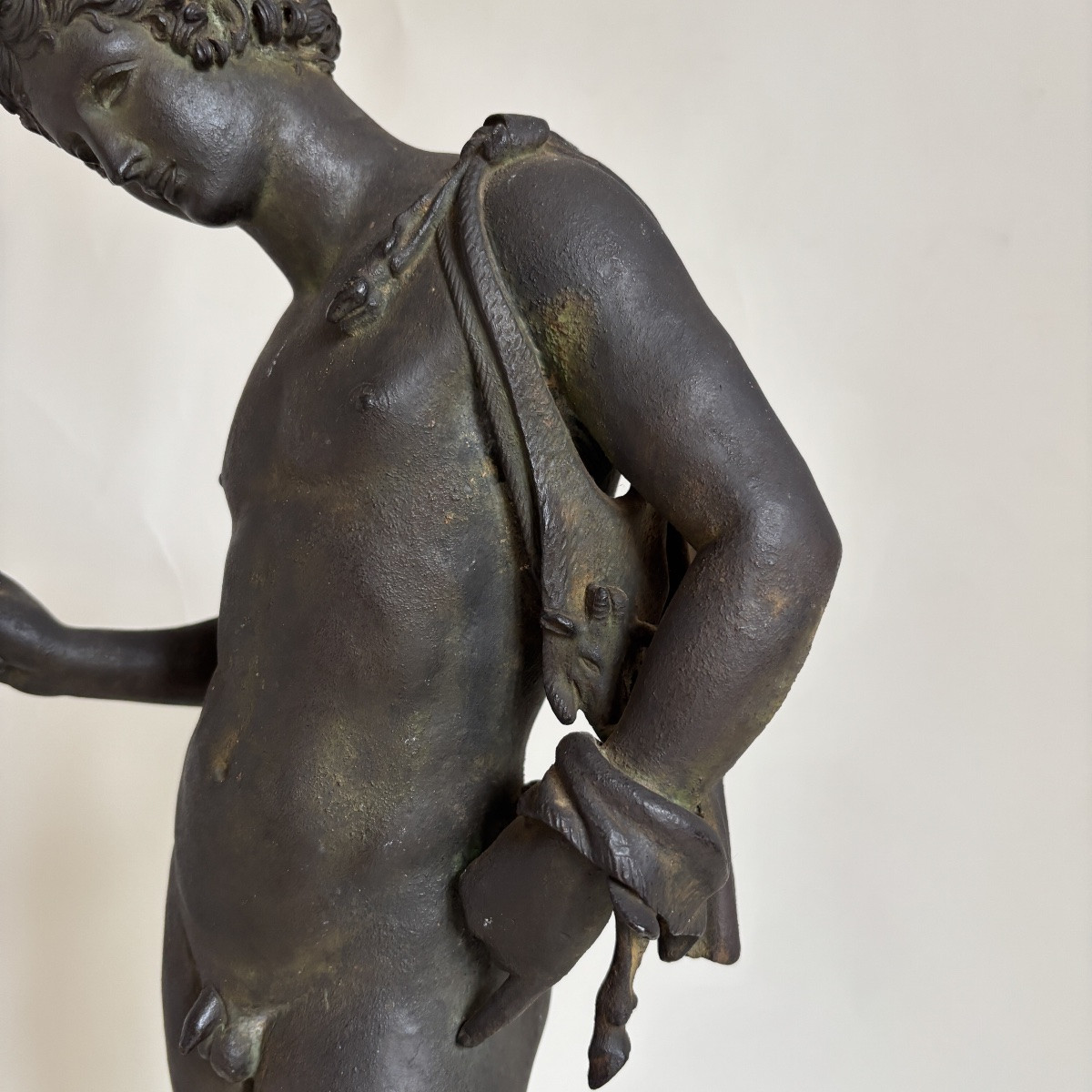 AMODIO NARCISSE BACCHUS Grand Bronze Antique Pompéi Italie Naples XIXe Siècle  Tour -photo-6