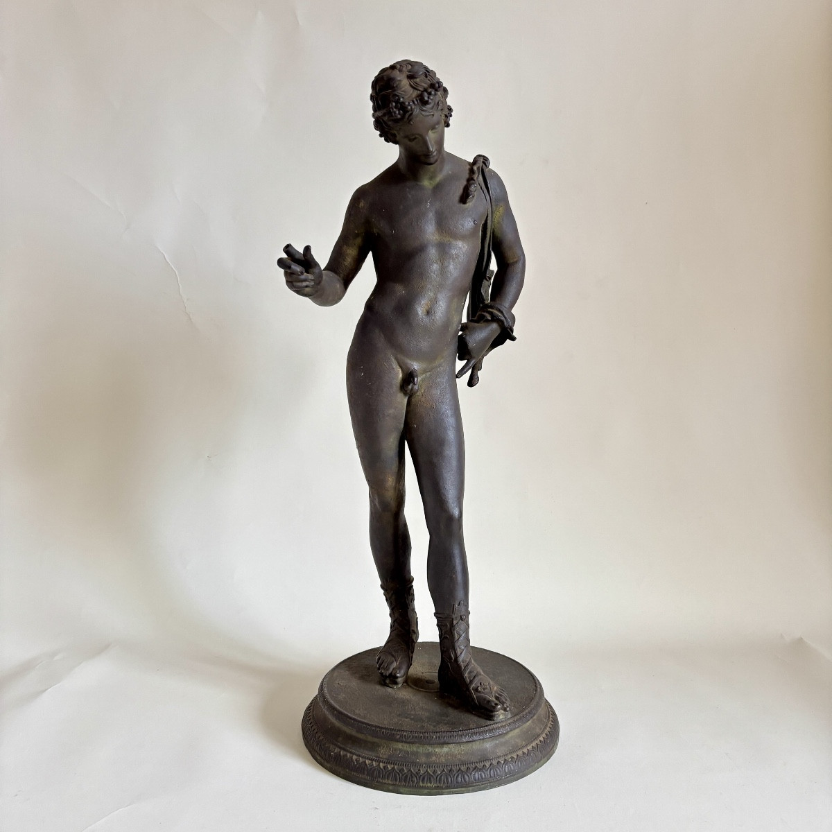 AMODIO NARCISSE BACCHUS Grand Bronze Antique Pompéi Italie Naples XIXe Siècle  Tour 